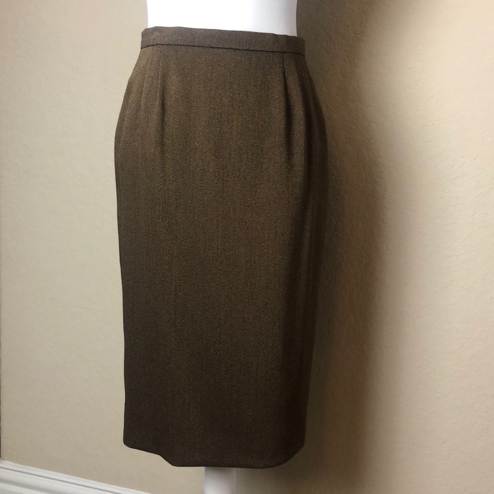 Emanuel Ungaro dark brown skirt 100% polyester sz6